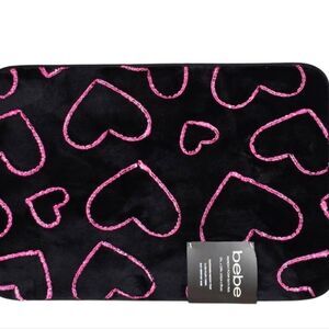 Bebe Glitter Heart Memory Foam Bath Rug